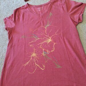 Short-sleeved Hibiscus Sonoma Top